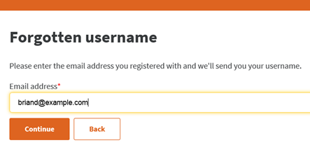 Forgotten username and password | Applications & Online Systems